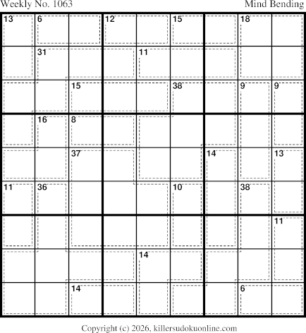 Killer Sudoku for 5/25/2026