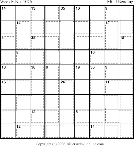 Killer Sudoku for 8/24/2026