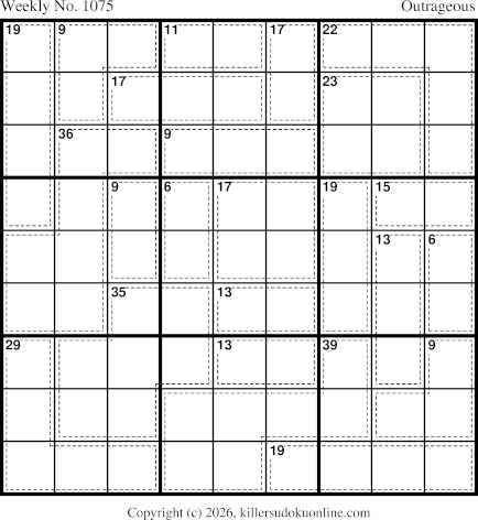Killer Sudoku for 8/17/2026