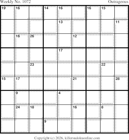Killer Sudoku for 7/27/2026